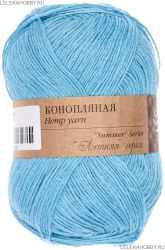Пряжа ПЕХОРКА Конопляная // 090 // 05 // Голубой