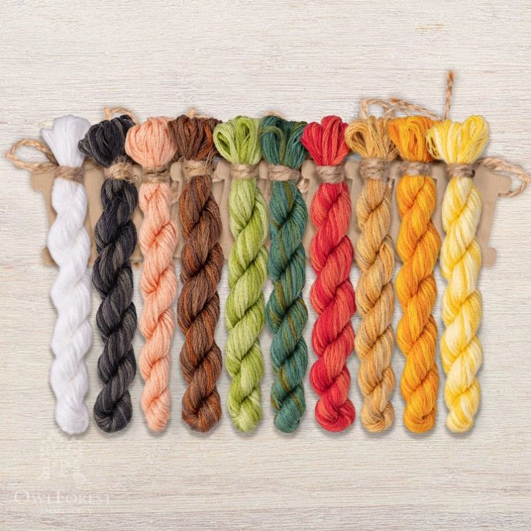 Набор ниток OwlForest для схемы «Матрешки» (DMC) 40 каунт в 1 нить НМул-М186-3401 