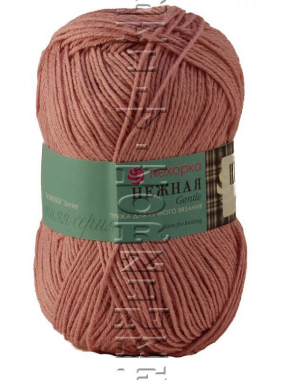 Пряжа ПЕХОРКА Нежная // 054 // 599 // Увядшая роза