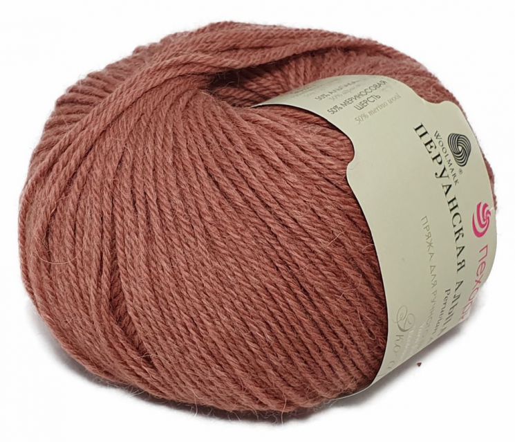 Пряжа ПЕХОРКА Перуанская альпака // 049 // 369 // Темная брусника