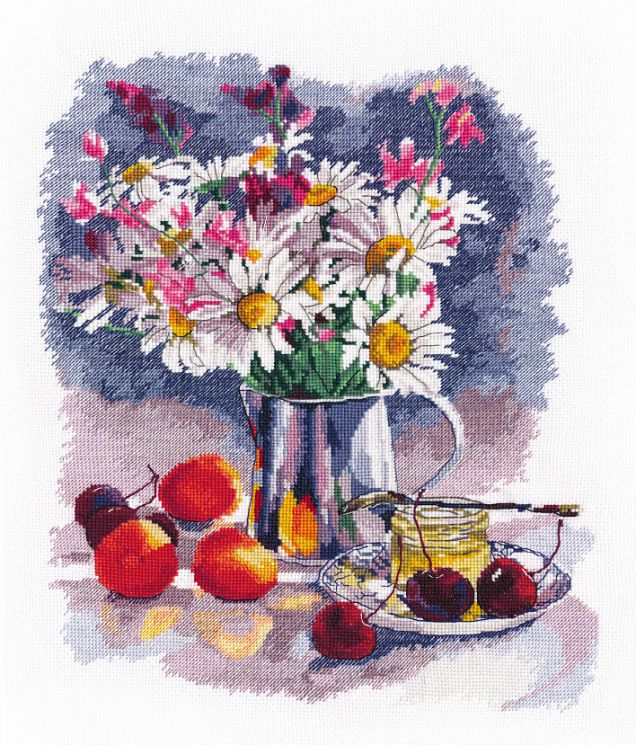 1304 Набор для вышивания ОВЕН "Натюрморт с ромашками"