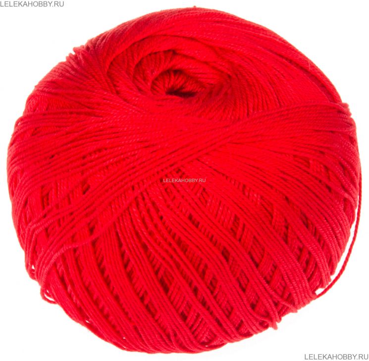 Пряжа ПЕХОРКА Ажурная // 002 // 88 // Красный мак