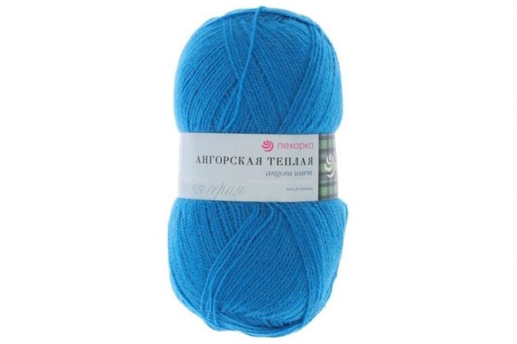 Пряжа ПЕХОРКА Ангорская тёплая // 100 // 45 // Темная бирюза