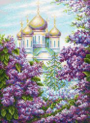 БСА3-182 Алмазная мозаика ТМ Наследие "Сирень цветет"