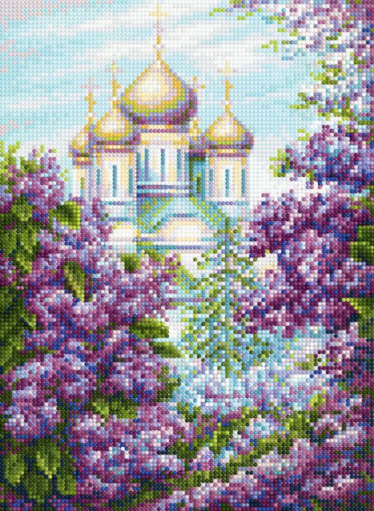  Алмазная мозаика ТМ Наследие "Сирень цветет" БСА3-182