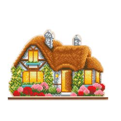 Набор для вышивания бисером WoodStitch "Домик мечты", 22х16, SH-024
