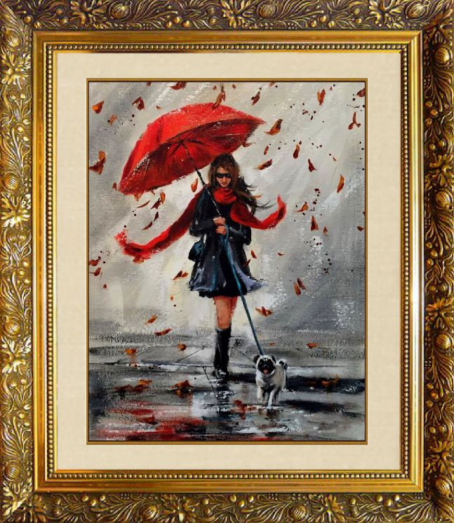  Алмазная мозаика МИЛАТО "Под зонтом" F-258