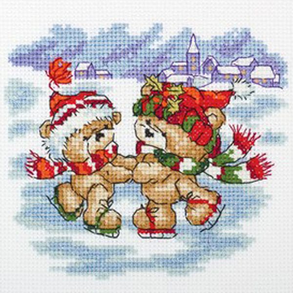 Набор для вышивания крестом РТО  "Танцующие медвежата" C201