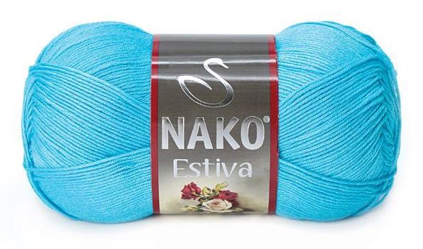 Пряжа Estiva 6954 Голубая бирюза