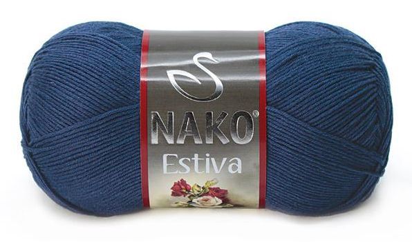 Пряжа Estiva 6955 Темно-синий